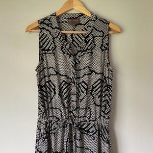 BEL KAZAN Sleeveless Abstract Print Jumpsuit